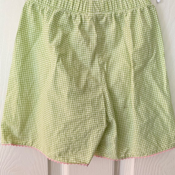 Green Gingham Kids Matching Set Hand Smocked - Picture 5 of 7